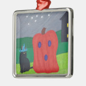 Pompoen Ghost en Tovenaar Cat Halloween Ornamenten (Links)