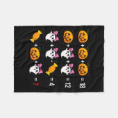 Pompoen Ghost Wiskunde Halloween Cu Fleece Deken (Voorkant (Horizontaal))
