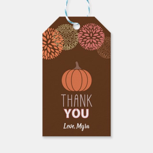 Pompoen Gift label Cadeaulabel (Voorkant)