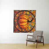 Pompoen Glas in lood Tapestry Wandkleed (In Situ (horizontaal))