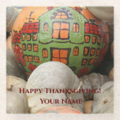 pompoen glazen onderzetter (Voorkant)