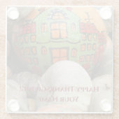 pompoen glazen onderzetter (Achterkant)