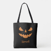 pompoen glimlachen tote bag (Achterkant)