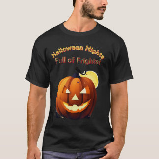 Pompoen Glow Delight-Halloween Nights, Vol met Vri T-shirt
