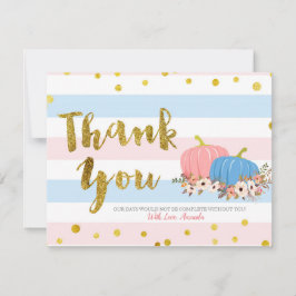 Pompoen Goud bedankkaart