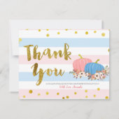 Pompoen Goud bedankkaart (Voorkant)