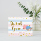 Pompoen Goud Dankjewell kaart (Staand voorkant)