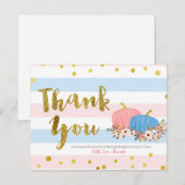 Pompoen Goud Dankjewell kaart (Voorkant / Achterkant)