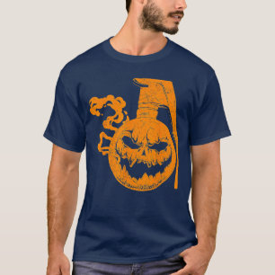 Pompoen granaat grappige Halloween vrienden T-shirt