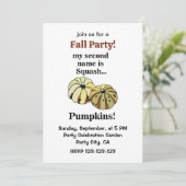 Pompoen Grappig Herfstfeest Kaart (Staand voorkant)