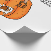 Pompoen grappig ondeugend cadeau grap Halloween Cadeaupapier (Hoek)