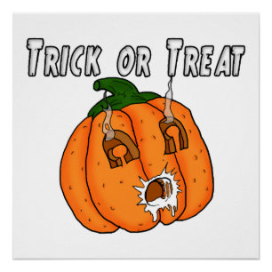 Pompoen grappig ondeugend cadeau grap Halloween Perfect Poster