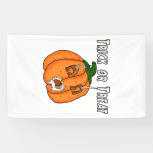 Pompoen grappig ondeugend cadeau grap Halloween Spandoek