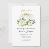 Pompoen Greenery Herfst in Liefde Koppels Douche Kaart (Voorkant)