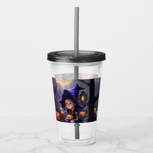 pompoen/grillig/Halloween/cartoon Acryl Drinkbeker (Voorkant)