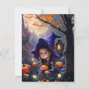 pompoen/grillig/Halloween/cartoon Notitiekaartje