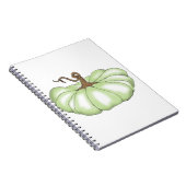 pompoen groen notitieboek (Rechterzijde)