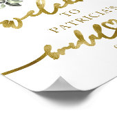 Pompoen Groene Herfst Bruidsdouche Welkomstposter Poster (Hoek)