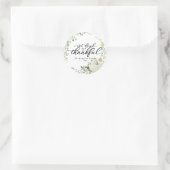 Pompoen Groene Krans Thanksgiving Dinner Ronde Sticker (Tas)