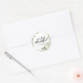 Pompoen Groene Krans Thanksgiving Dinner Ronde Sticker (Envelop)