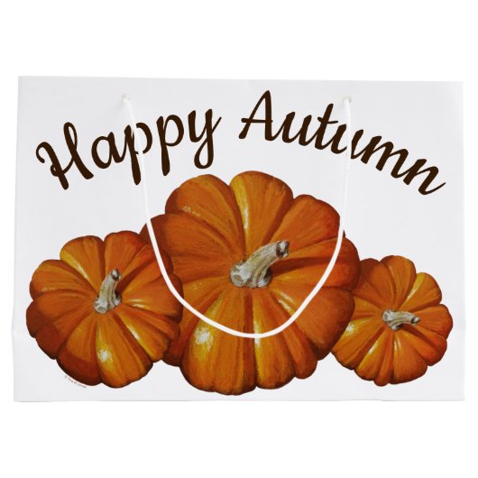 Pompoen Grote Gift Bag Groot Cadeauzakje (Achterkant)