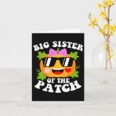 Pompoen Grote Zus van de Patch Fun Halloween Famil Kaart (Gele Bloem)