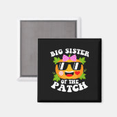 Pompoen Grote Zus van de Patch Fun Halloween Famil Magneet (Voorkant / Achterkant)