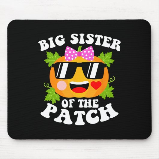 Pompoen grote zus van de patch leuk Halloween Fam Muismat (Voorkant)