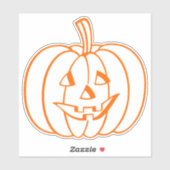 Pompoen Halloween 6 "x6" Custom-Cut Vinyl Stickers (Vel)