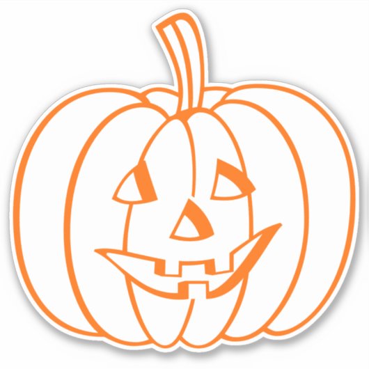 Pompoen Halloween 6 "x6" Custom-Cut Vinyl Stickers (Voorkant)