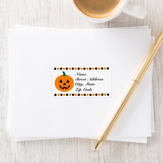 Pompoen Halloween Adresetiketten personaliseren Etiket (Insitu)