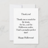 Pompoen Halloween bedankkaart (Achterkant)