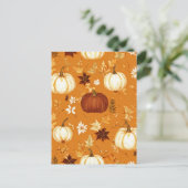 Pompoen Halloween, Botanische Terracotta & Herfst Briefkaart (Staand voorkant)