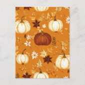 Pompoen Halloween, Botanische Terracotta & Herfst Briefkaart (Voorkant)
