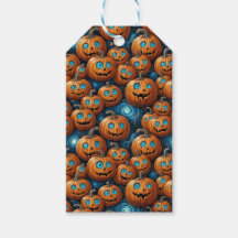 Pompoen Halloween-cadeautags