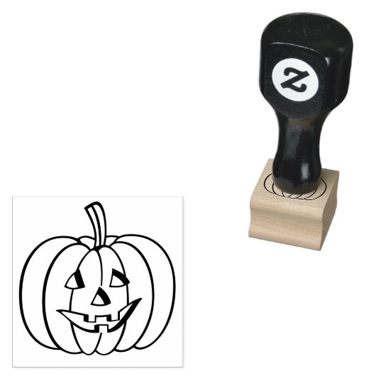 Pompoen Halloween Decor Custom Rubberstempel (Gestempeld)