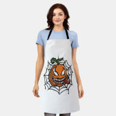 Pompoen - Halloween Design - Horror Shirt Schort (Gedragen)
