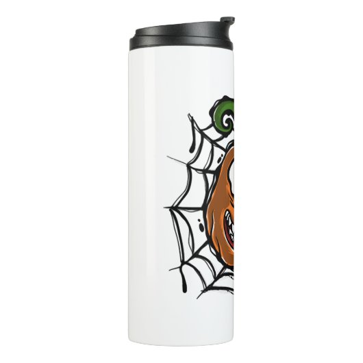 Pompoen - Halloween Design - Horror Shirt Thermosbeker (Gedraaid links)