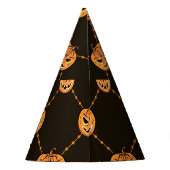 Pompoen Halloween feest thema. Feesthoedjes (Achterkant)