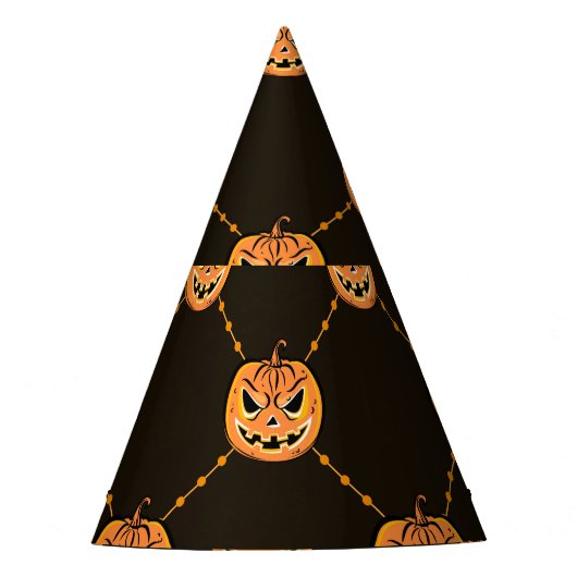 Pompoen Halloween feest thema. Feesthoedjes (Voorkant)