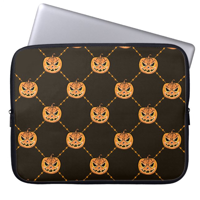 Pompoen Halloween feest thema. Laptop Sleeve (Voorkant)