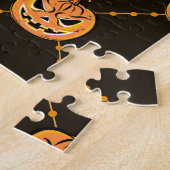 Pompoen Halloween feest thema. Legpuzzel (Zijkant)