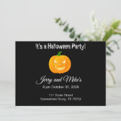 Pompoen Halloween Feest Uitnodigingen (Staand voorkant)