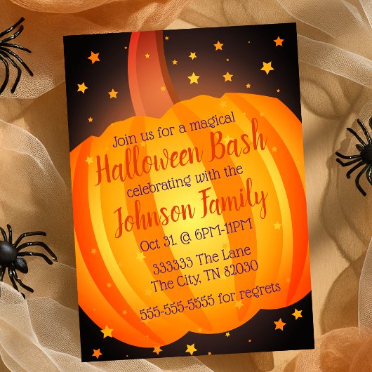 Pompoen Halloween Feestje Spoken Viering Kaart