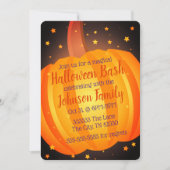 Pompoen Halloween Feestje Spooky Viering Kaart (Voorkant)