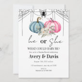 Pompoen Halloween Geslacht onthullen Uitnodiging (Voorkant)