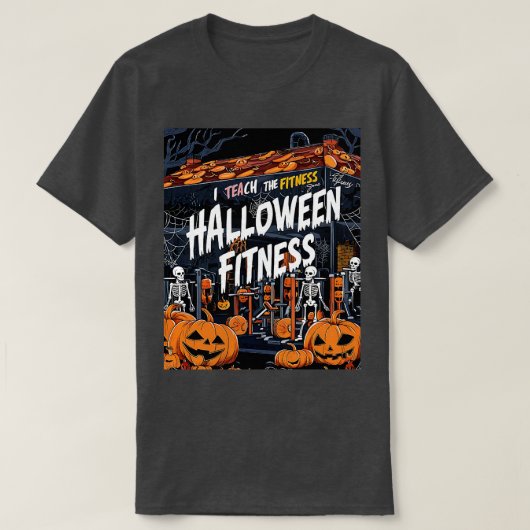 Pompoen Halloween gym grappige Halloween fitness T-shirt (Design voorkant)