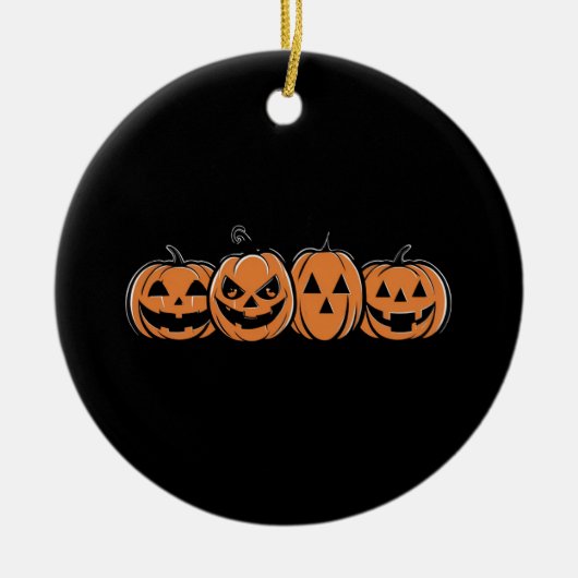 Pompoen Halloween Herfst Thanksgiving Gift Keramisch Ornament (Voorkant)