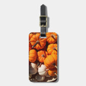 Pompoen halloween jack o lantaarn oranje pompoenen bagagelabel (Voorkant verticaal)