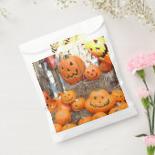 Pompoen halloween jack o lantaarn oranje pompoenen bedankzakje (Gezegeld)